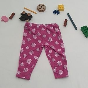 Pink flower and owl leggings